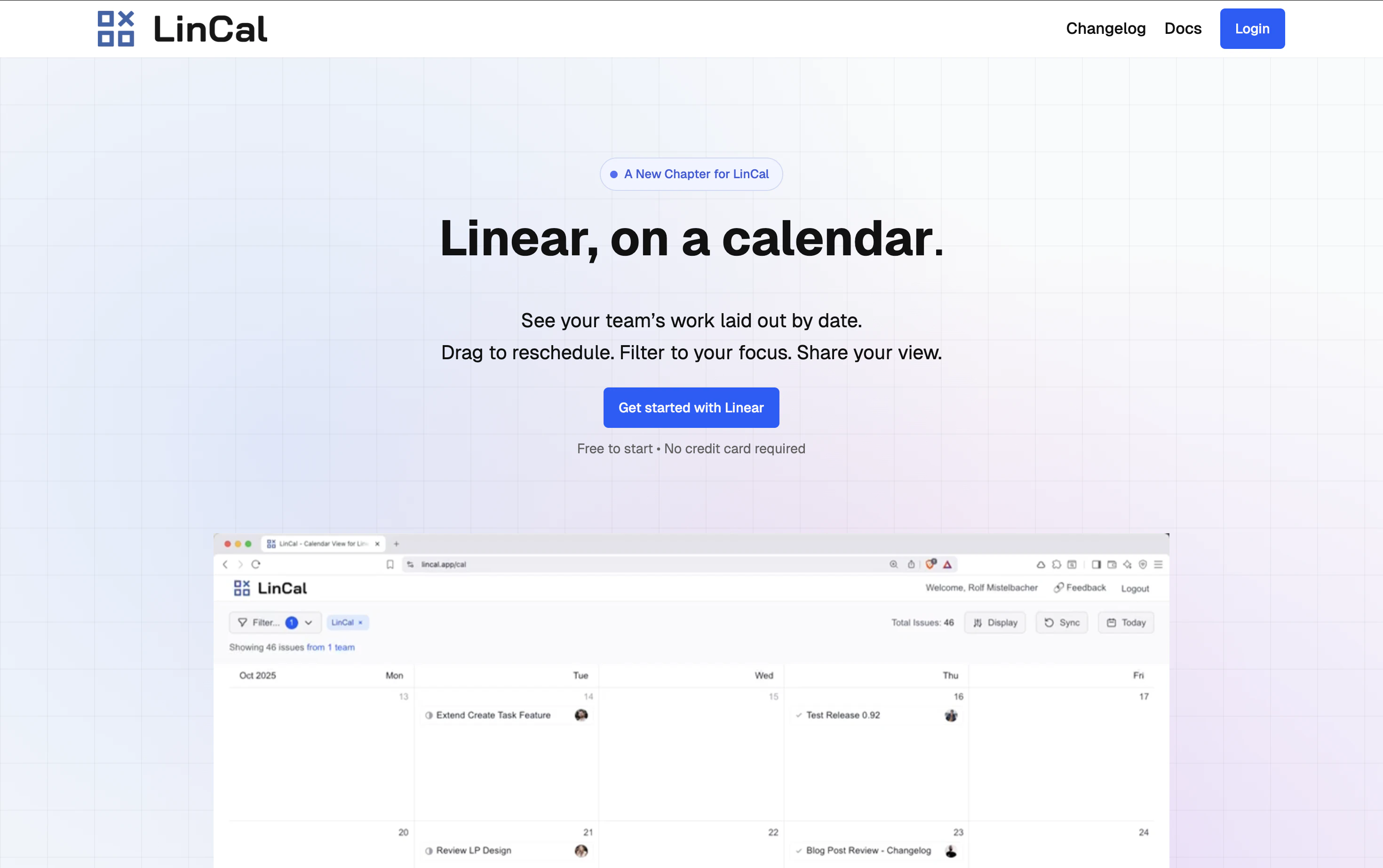 LinCal screenshot 1