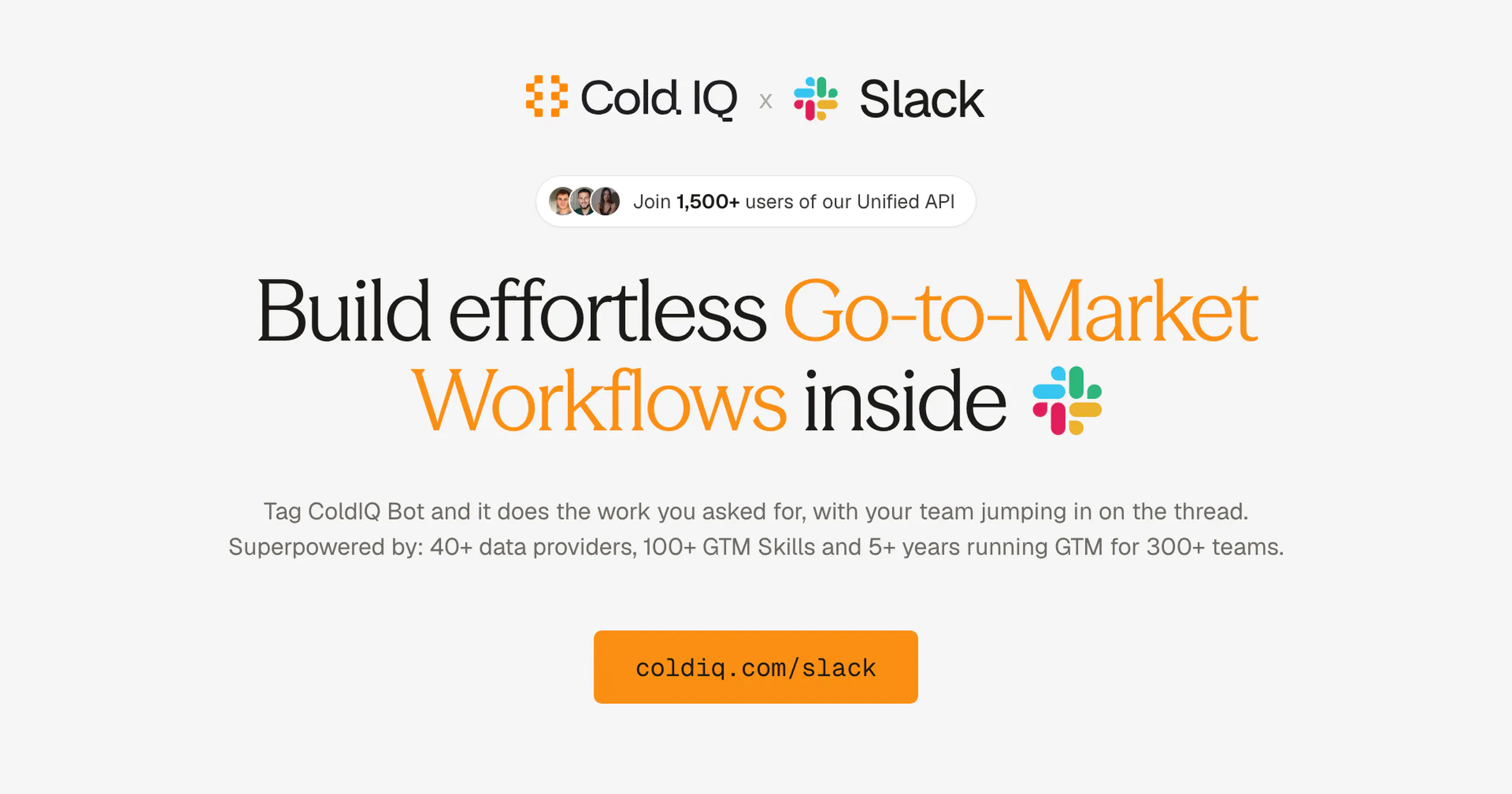 ColdIQ x Slack screenshot 1
