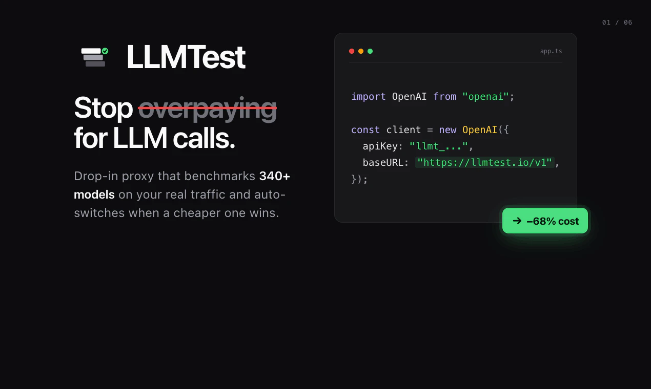 LLMTest screenshot 1