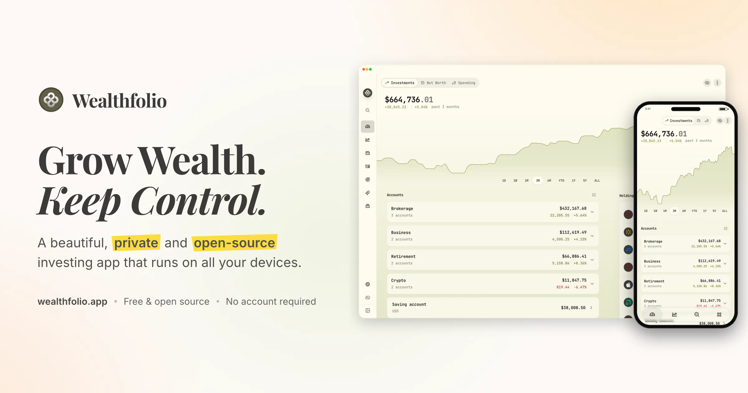 Wealthfolio screenshot 1