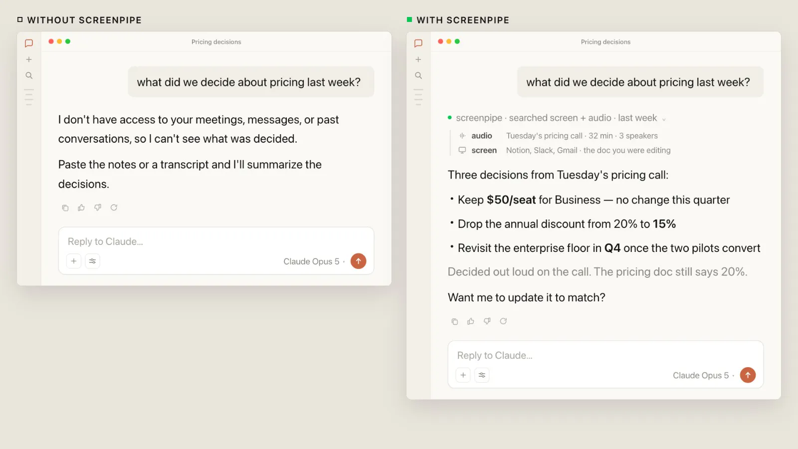 screenpipe screenshot 1