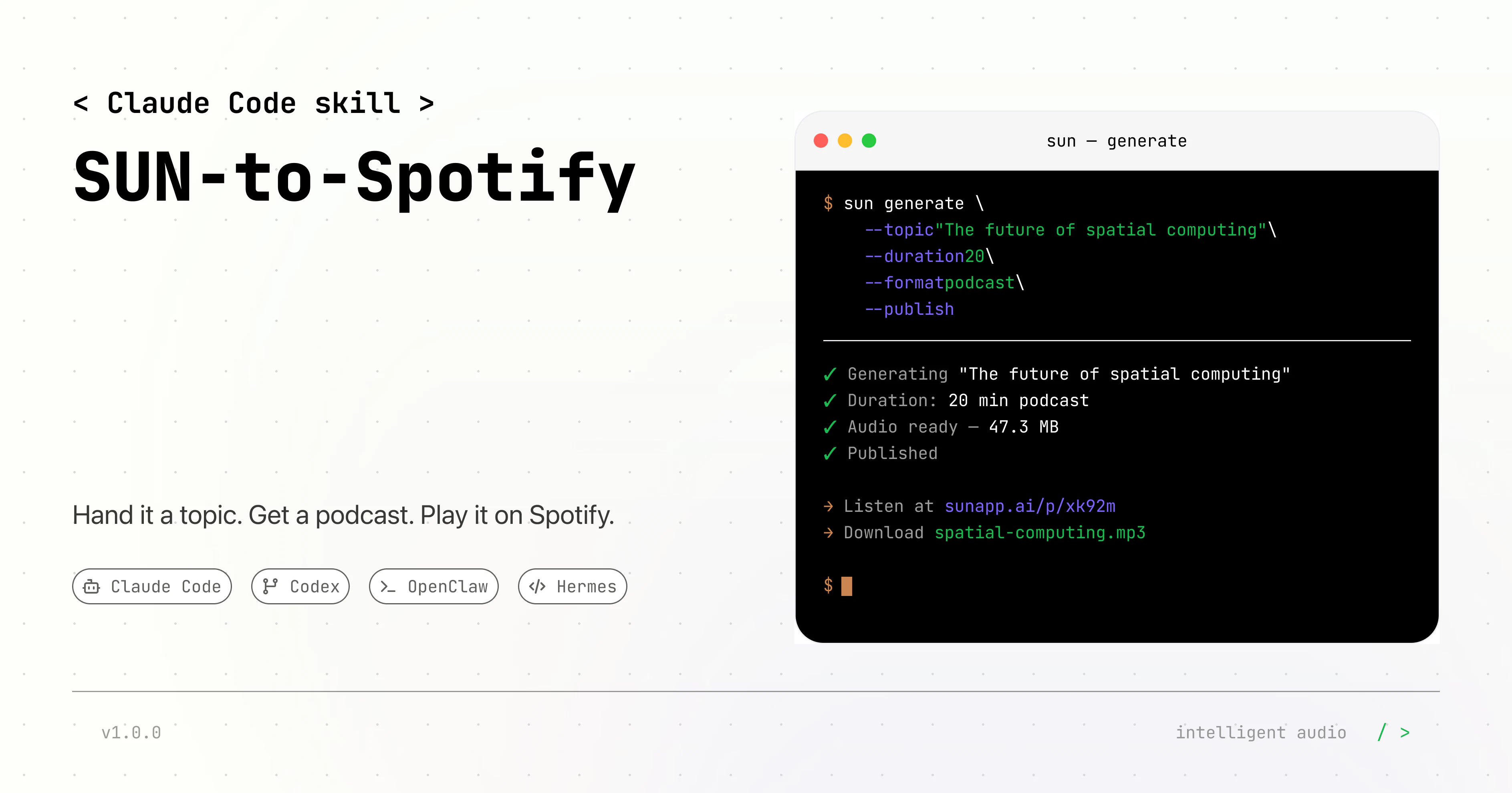 SUN-to-Spotify screenshot 1