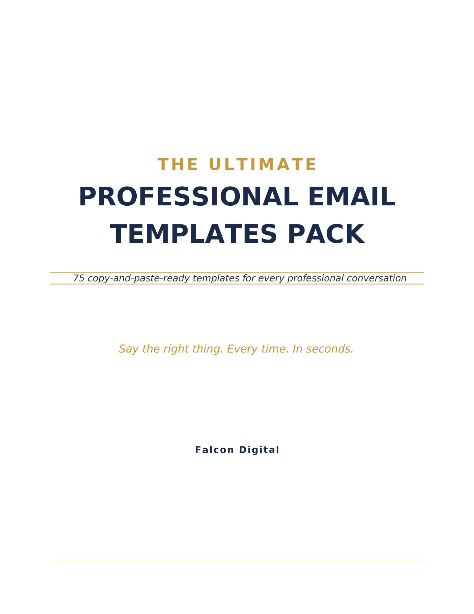 Professional Email Templates