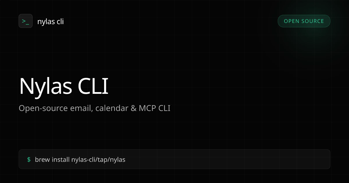 Nylas CLI screenshot 1