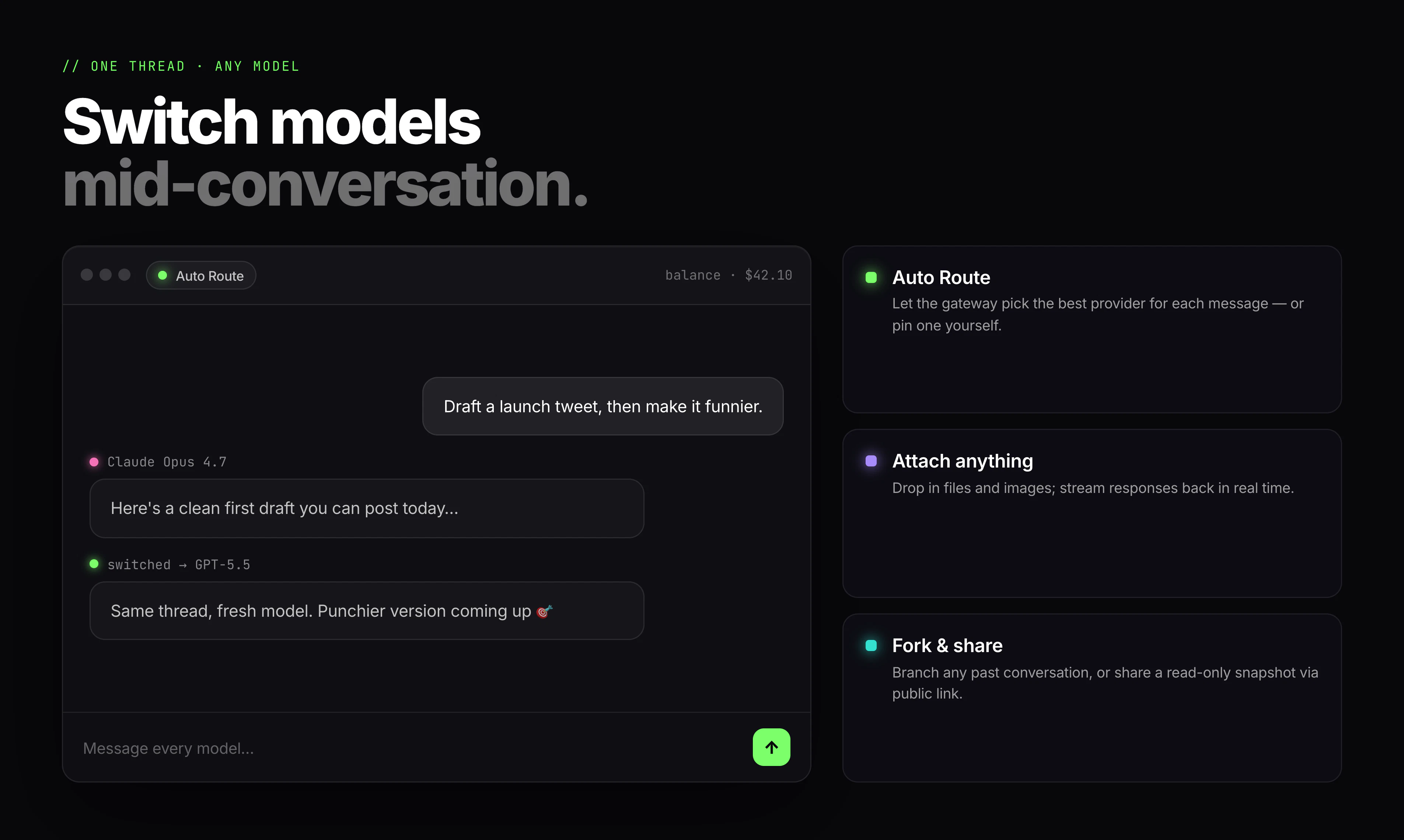 LLM Gateway Chat screenshot 1