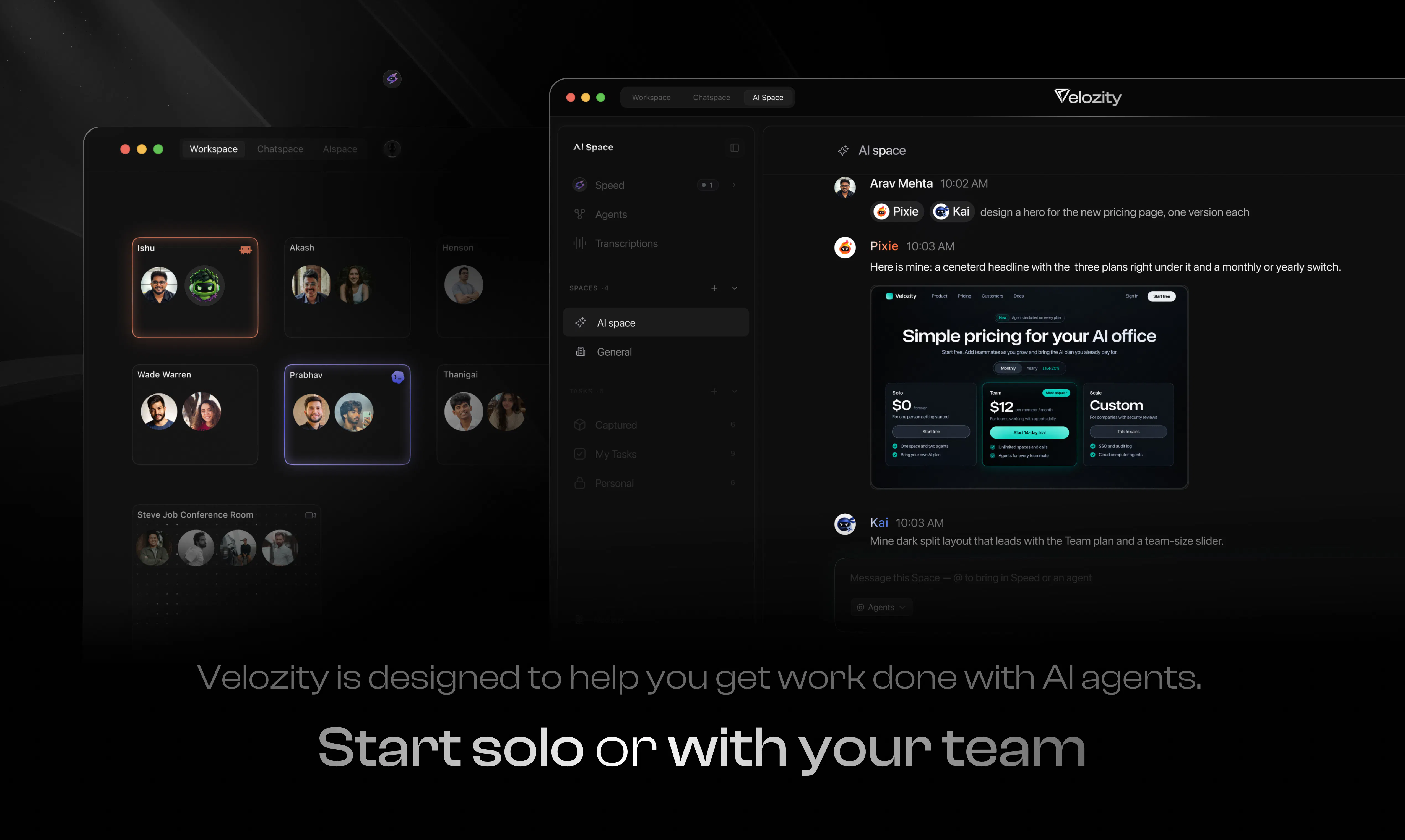 Velozity screenshot 1