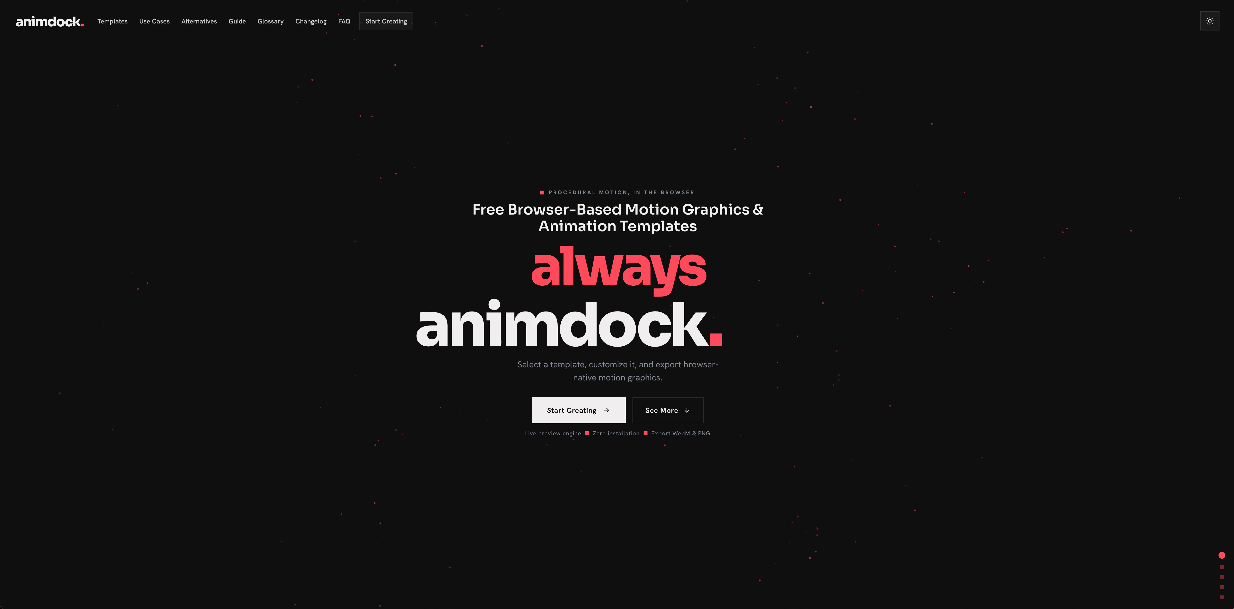 Animdock Motion Templates in the Browser screenshot 1