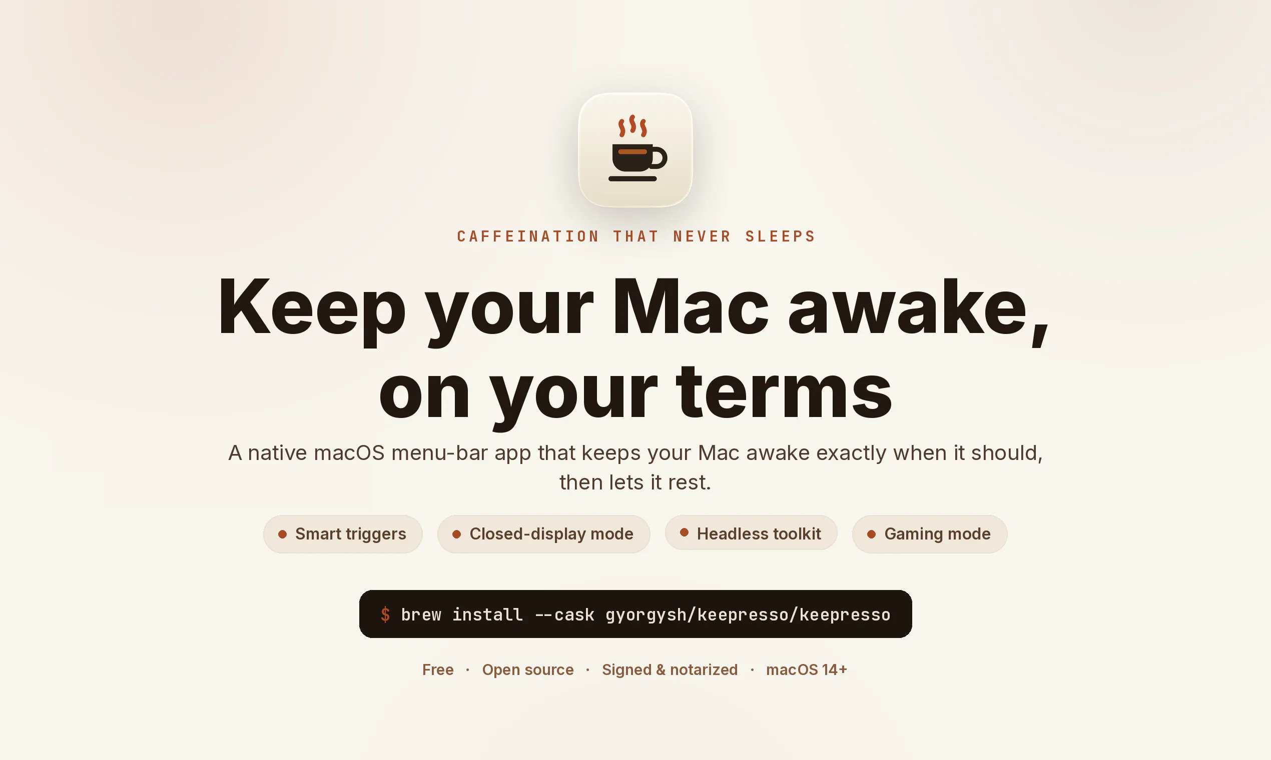 Keepresso screenshot 1