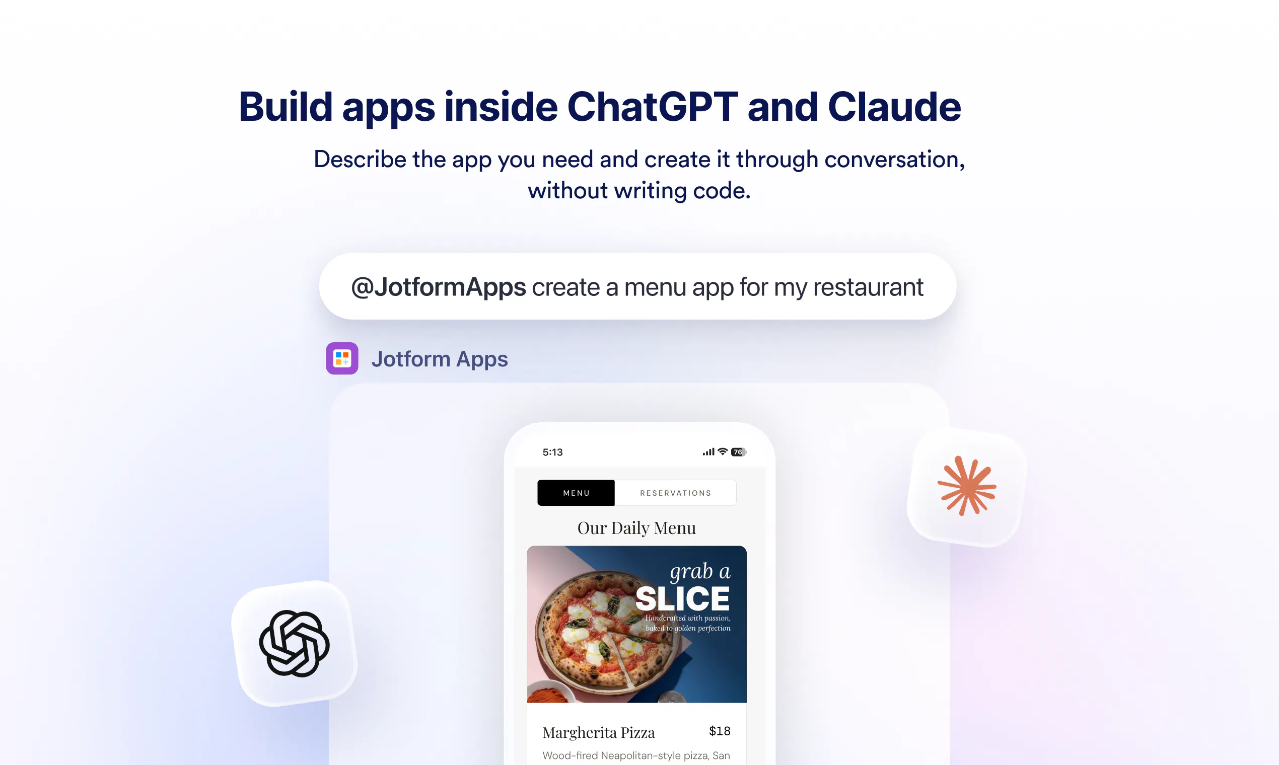 Jotform App Builder for ChatGPT & Claude screenshot 1
