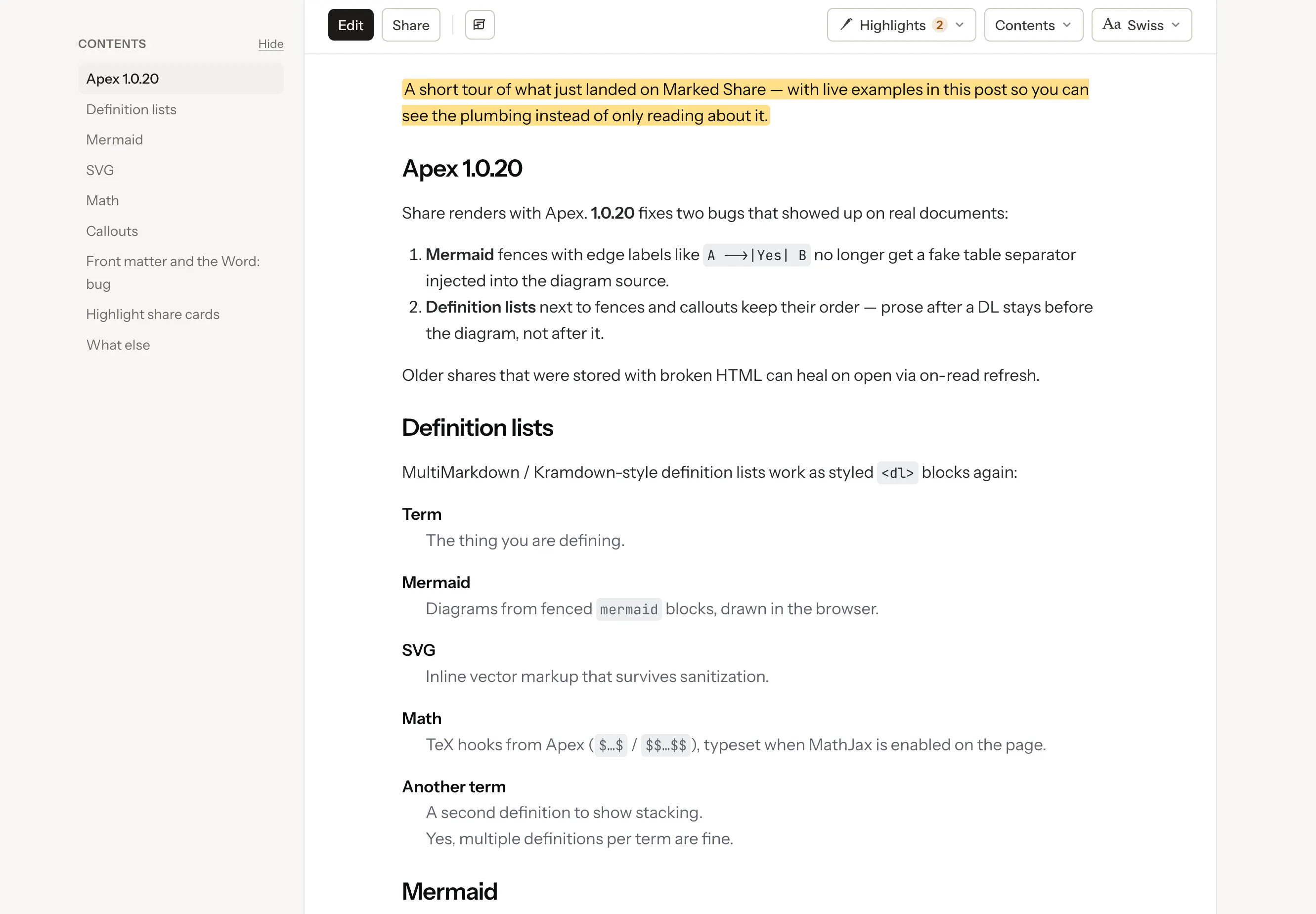 Marked Share screenshot 1