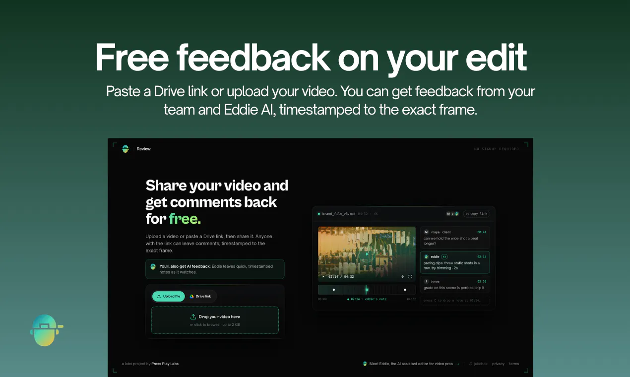 Review by Eddie AI screenshot 1