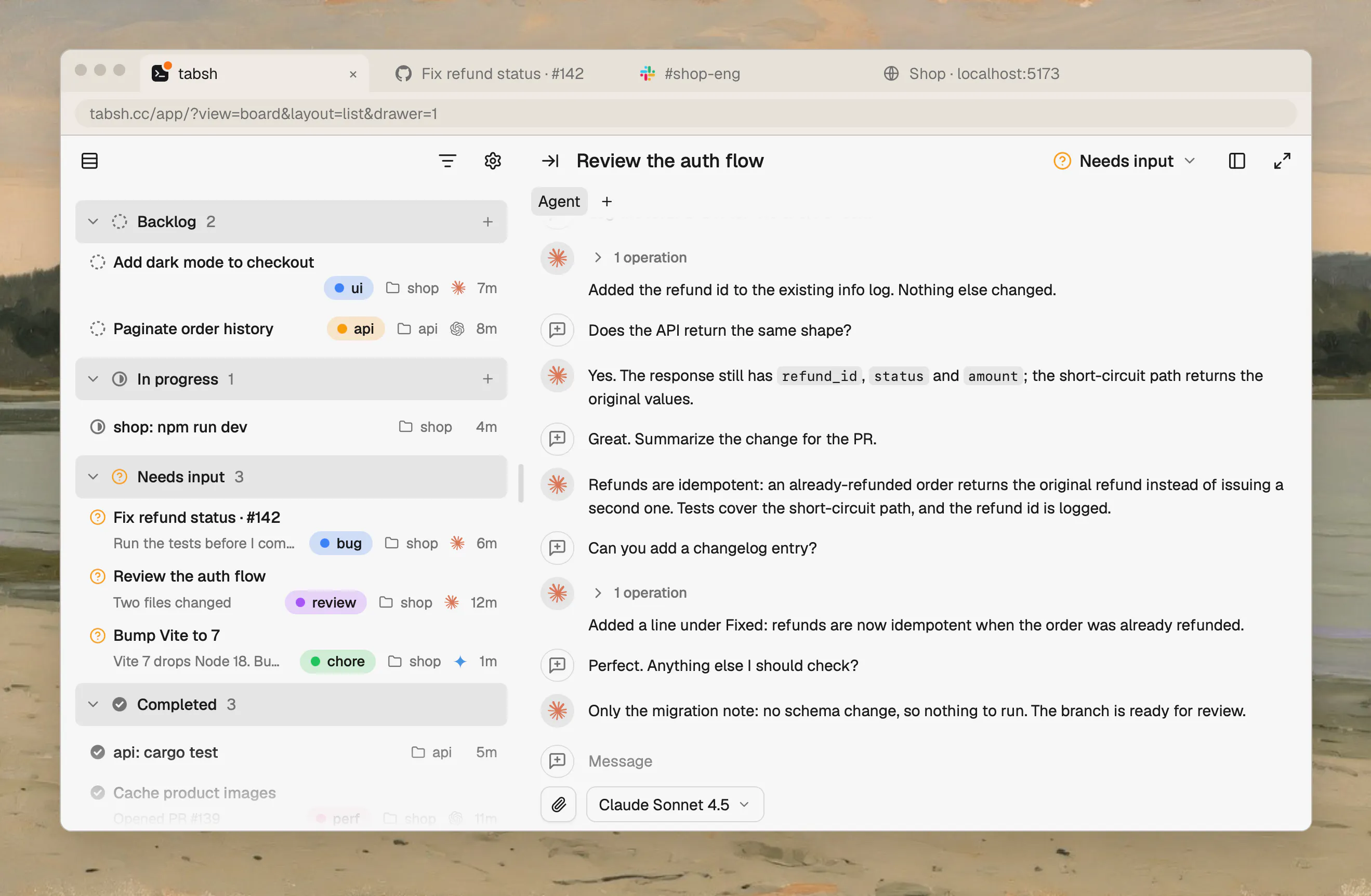 tabsh screenshot 1