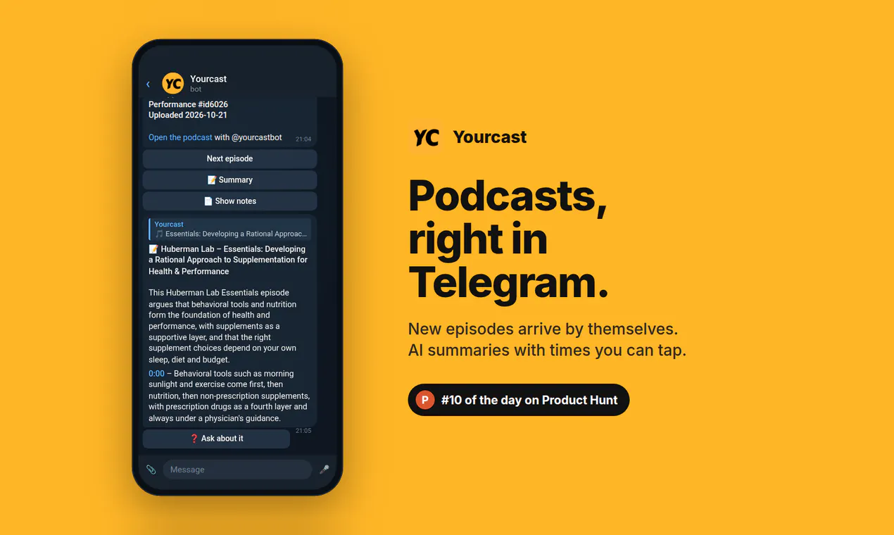 Yourcast 2.0 screenshot 1
