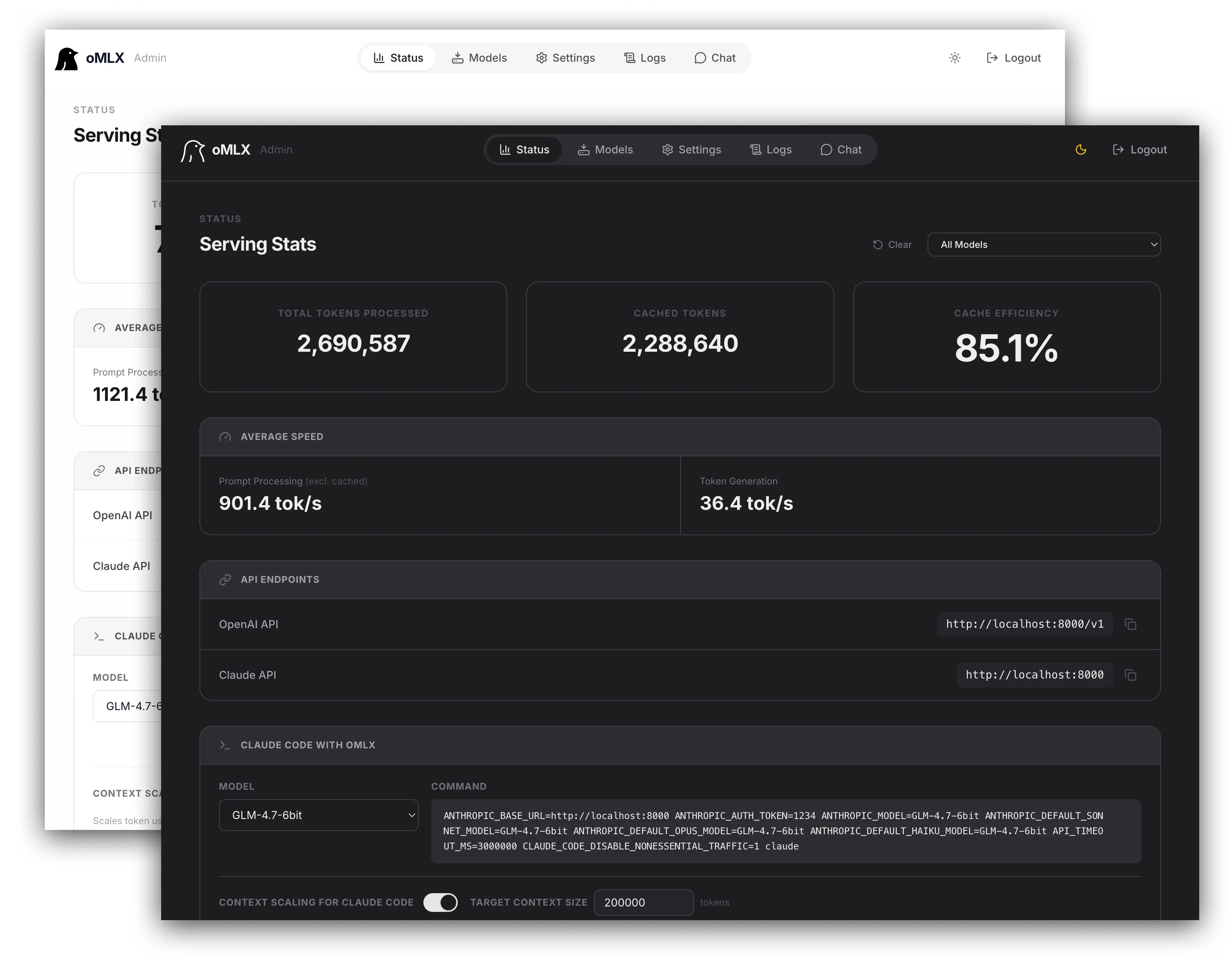oMLX screenshot 1