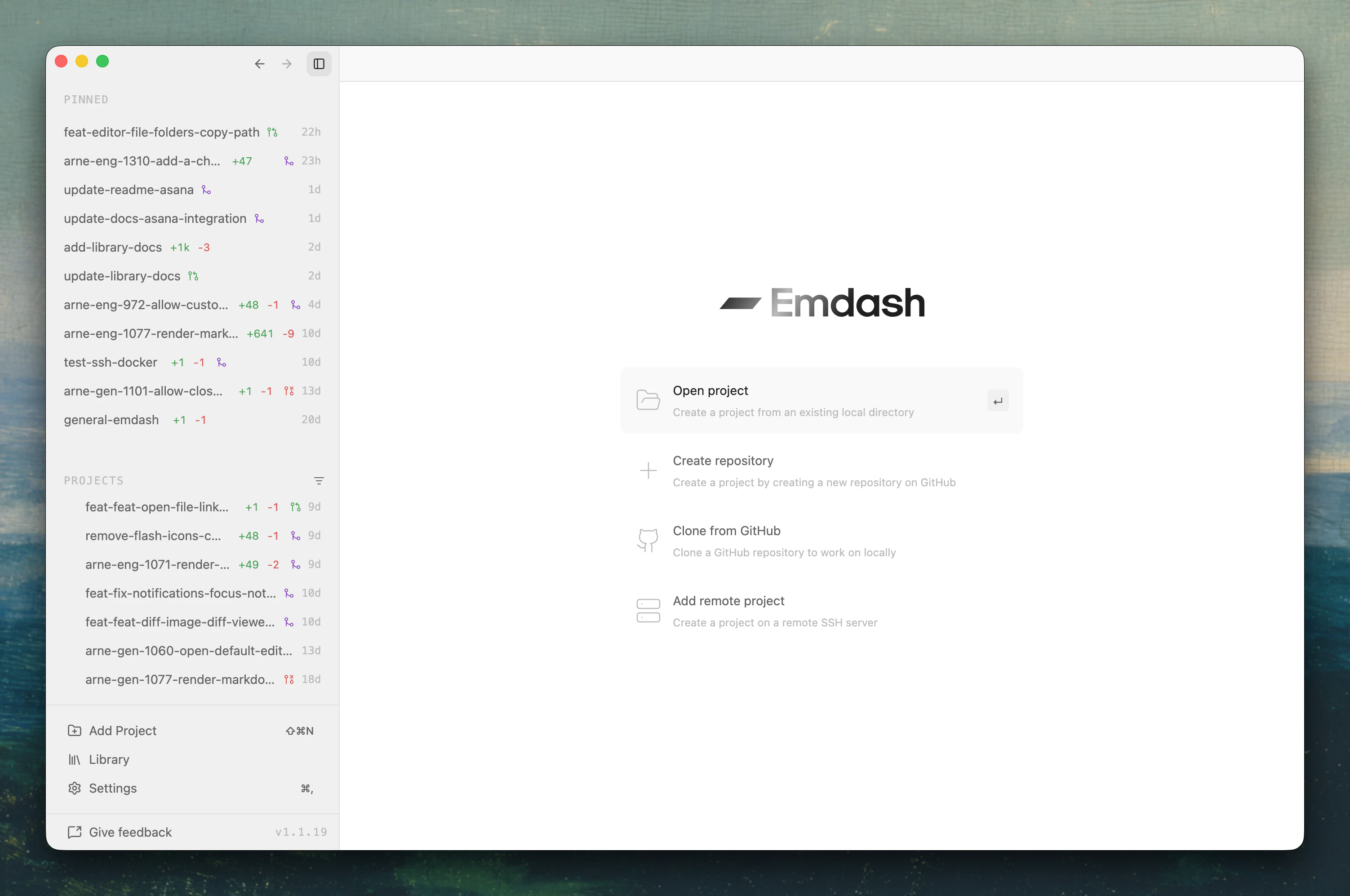 Emdash screenshot 1