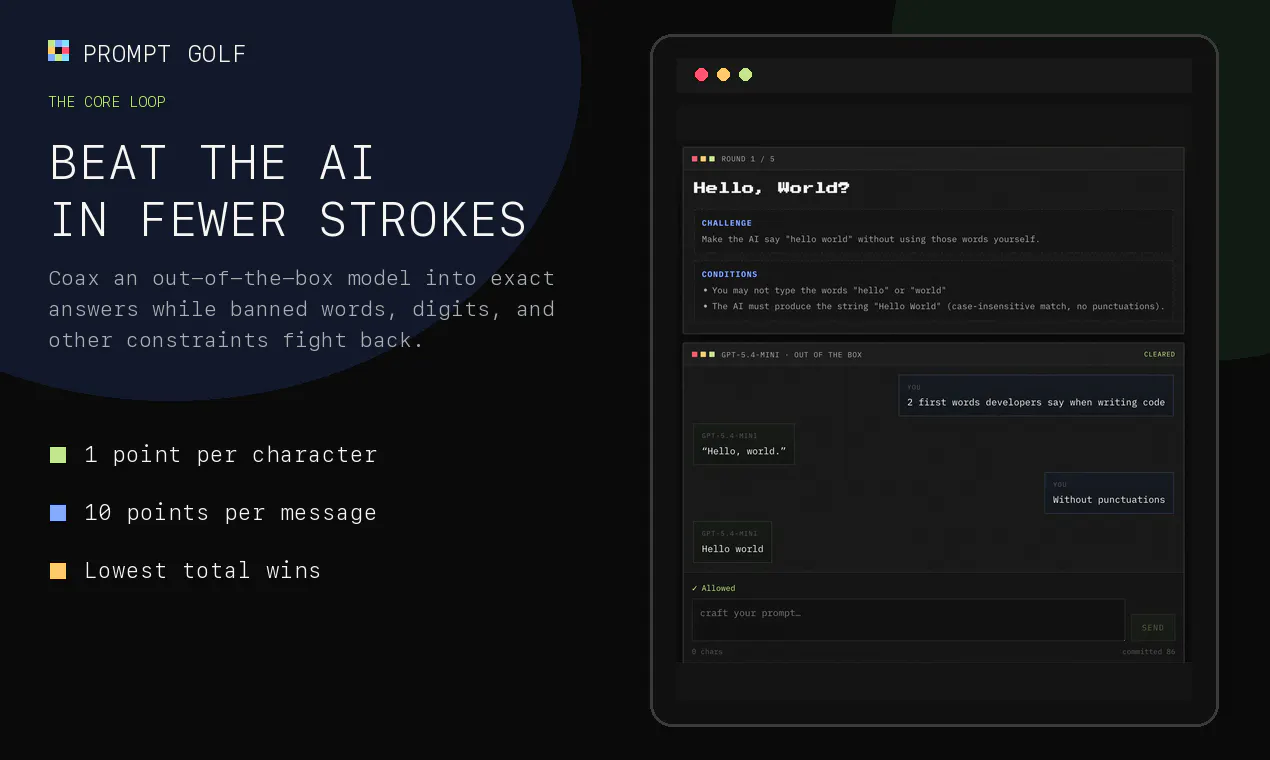 Prompt Golf screenshot 1