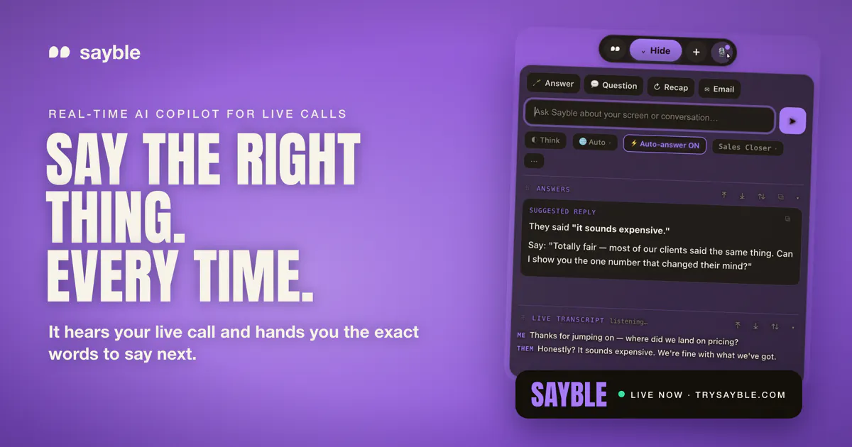 Sayble screenshot 1