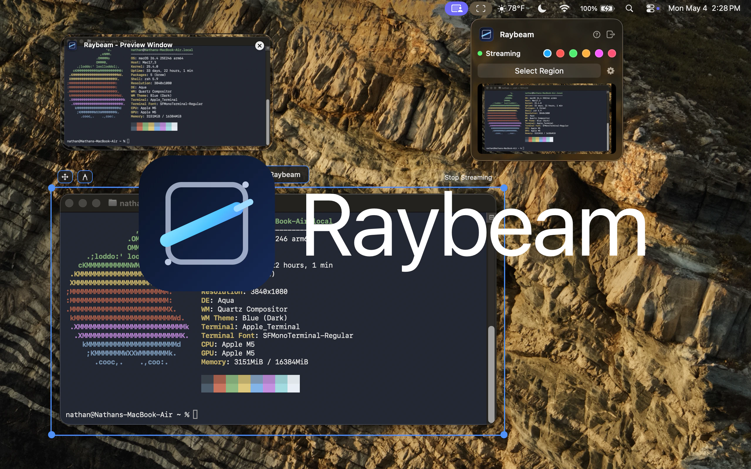 Raybeam screenshot 1