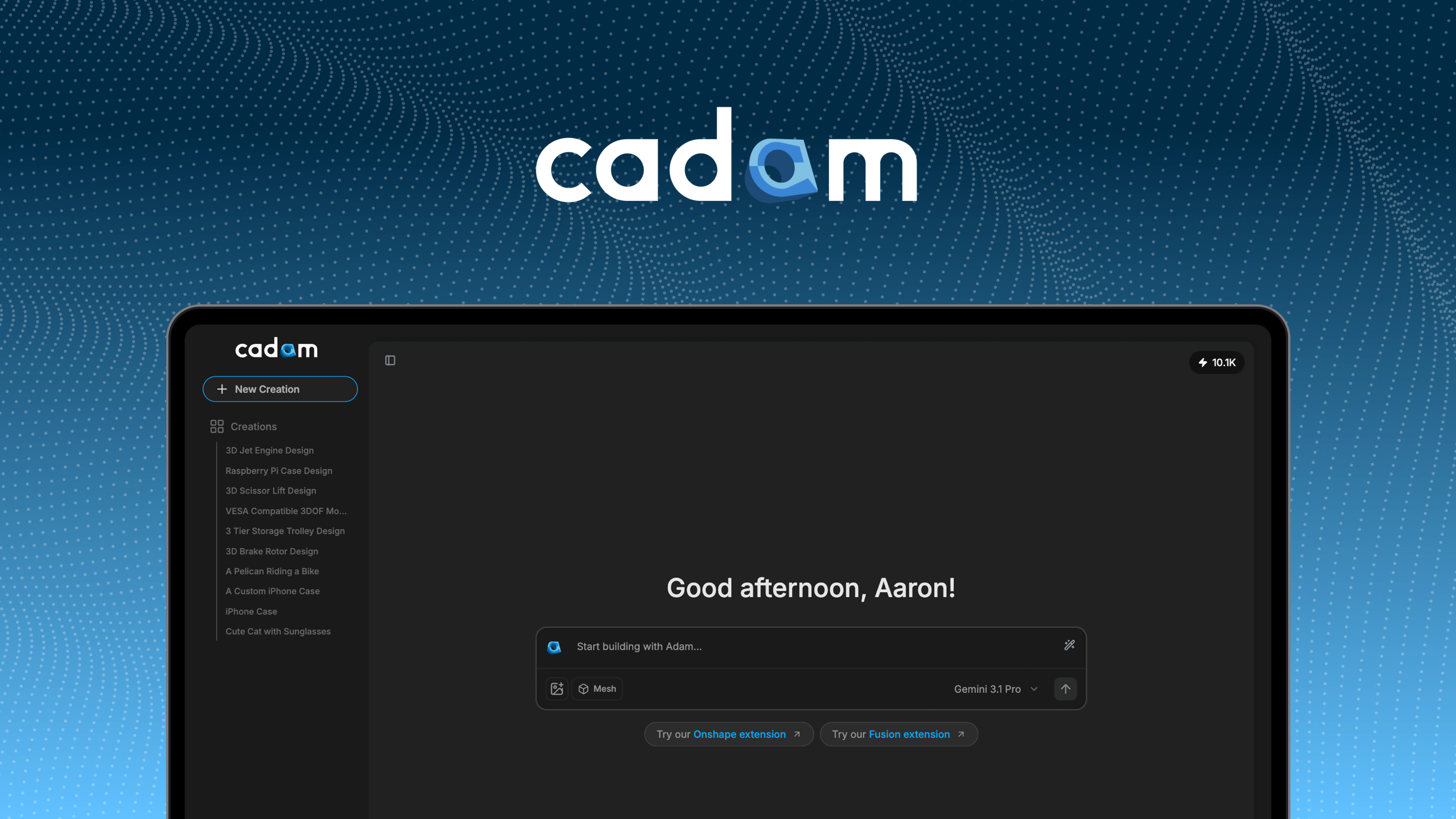 CADAM screenshot 1