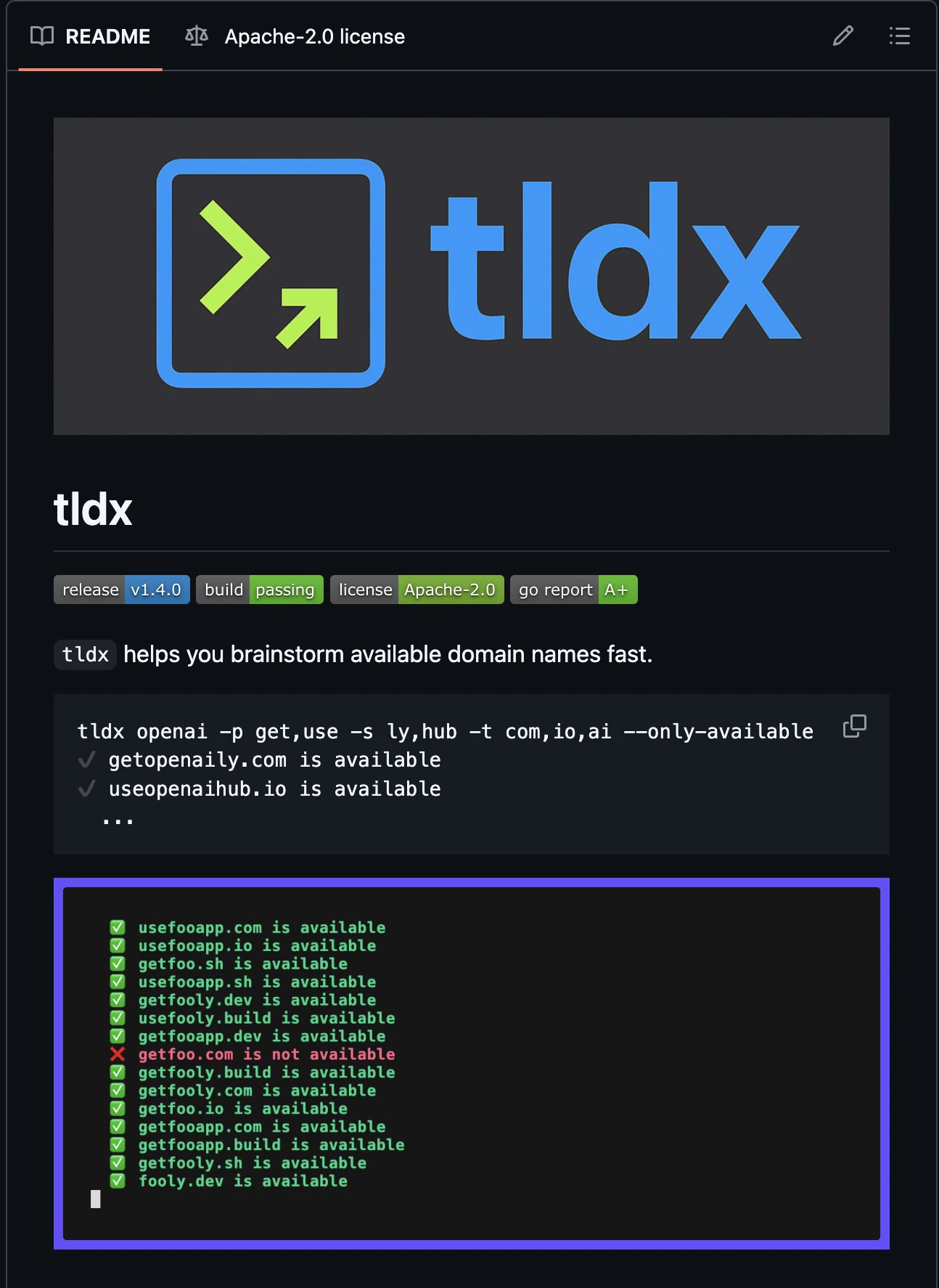 tldx screenshot 1