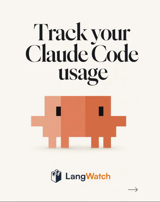 Claude Code usage tracking by LangWatch screenshot 1