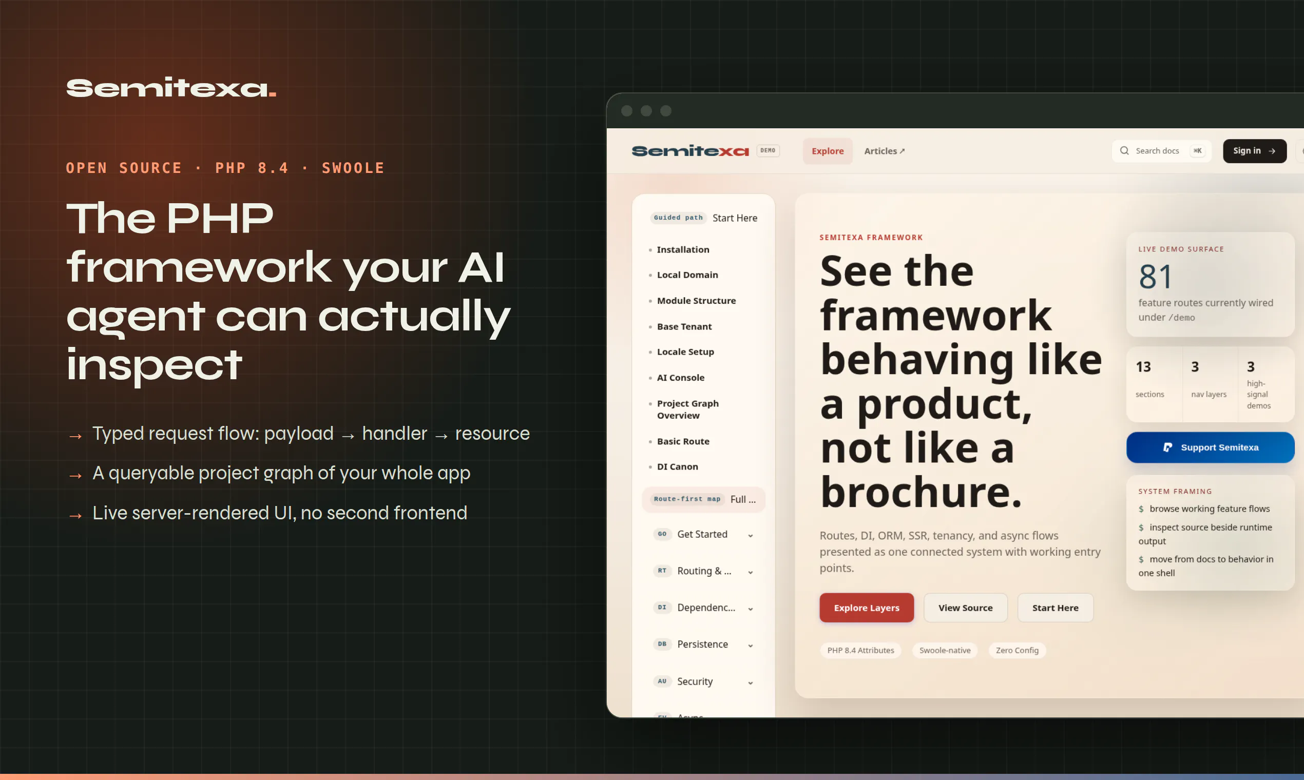 Semitexa screenshot 1
