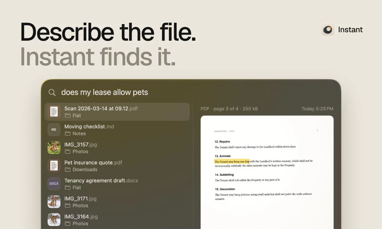 Instant Search screenshot 1
