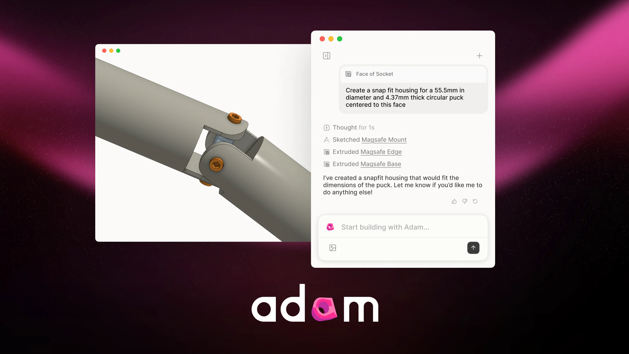 Adam CAD Copilot screenshot 1