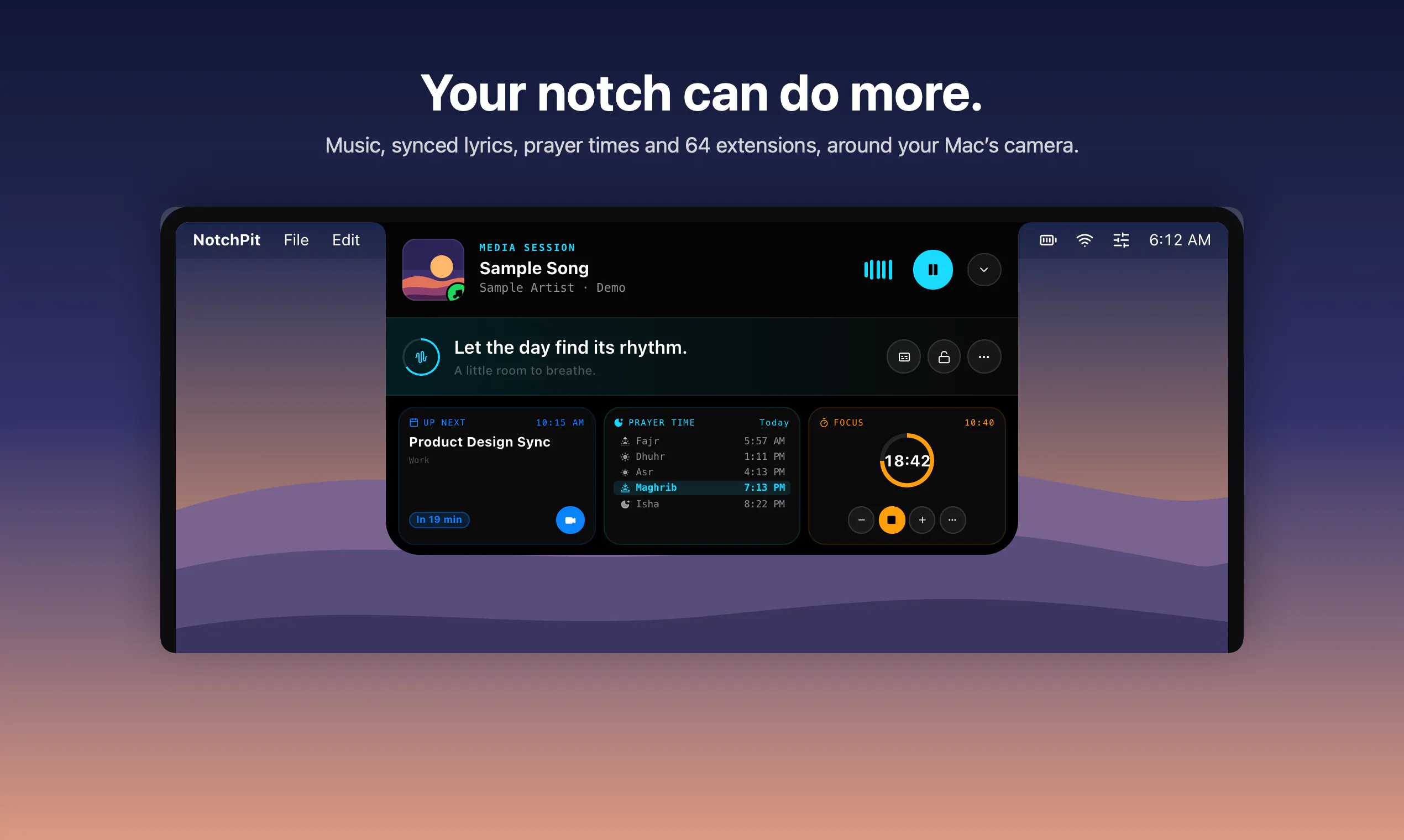 NotchPit screenshot 1