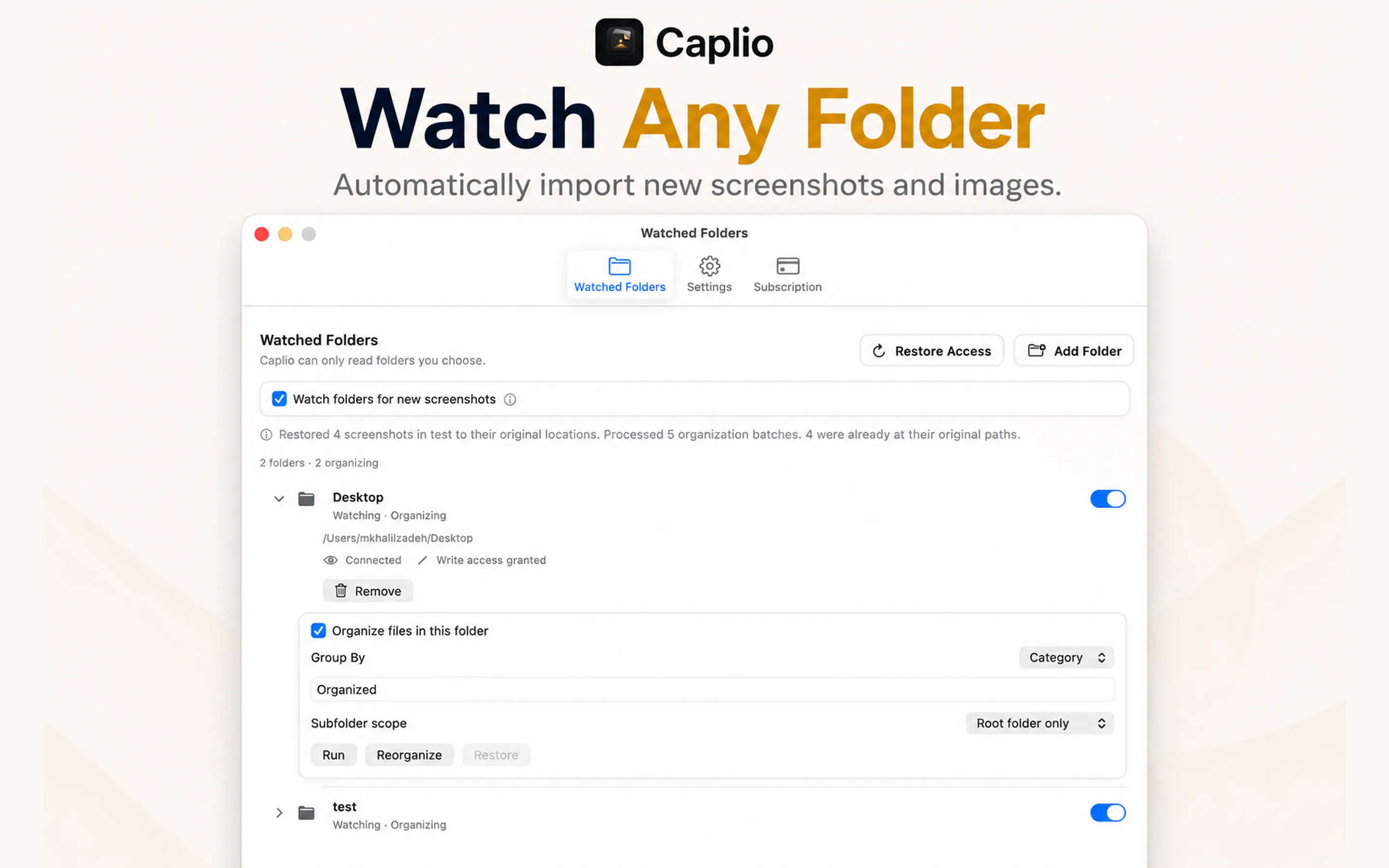 Caplio screenshot 1