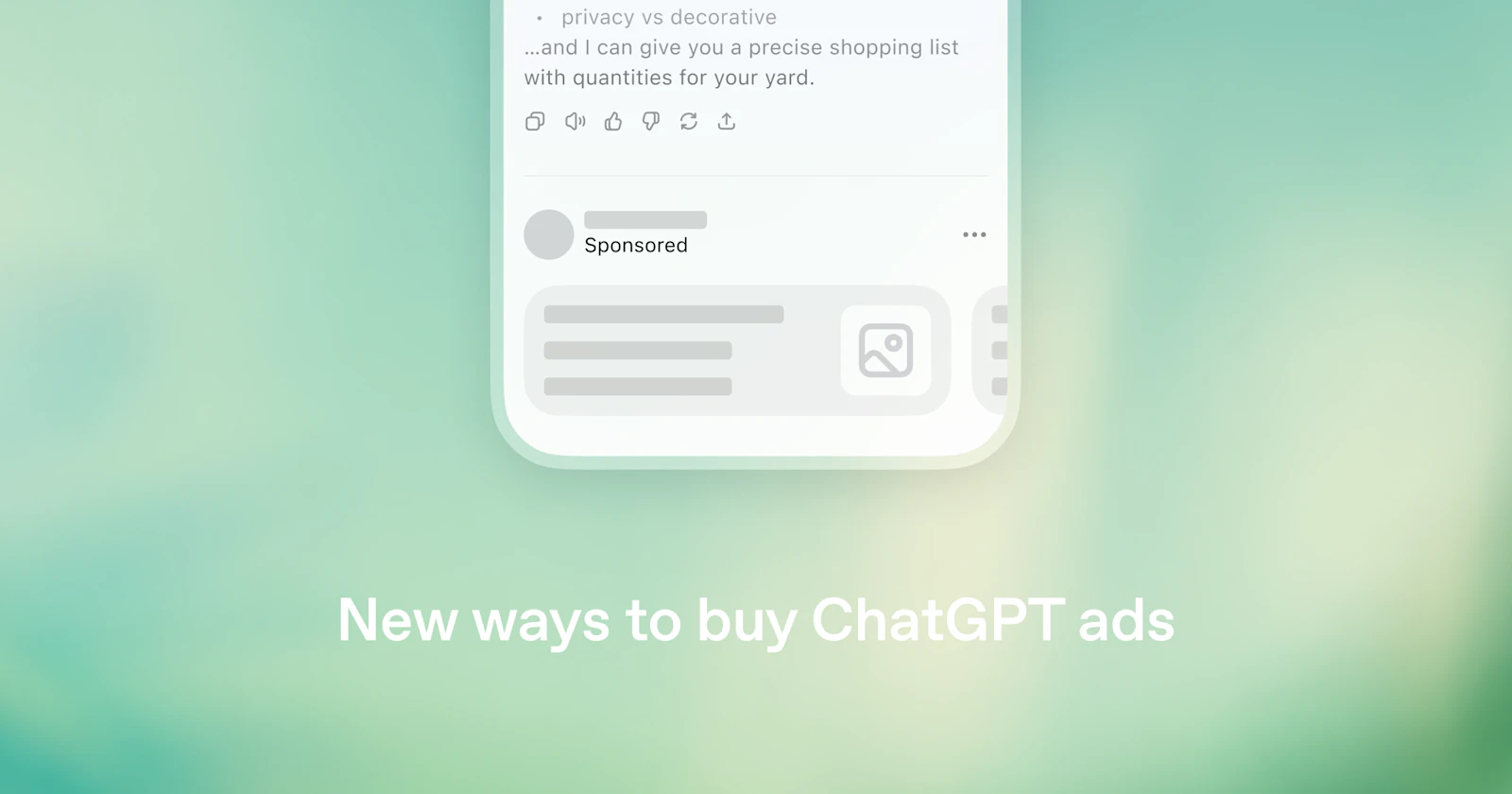 Ads in ChatGPT screenshot 1