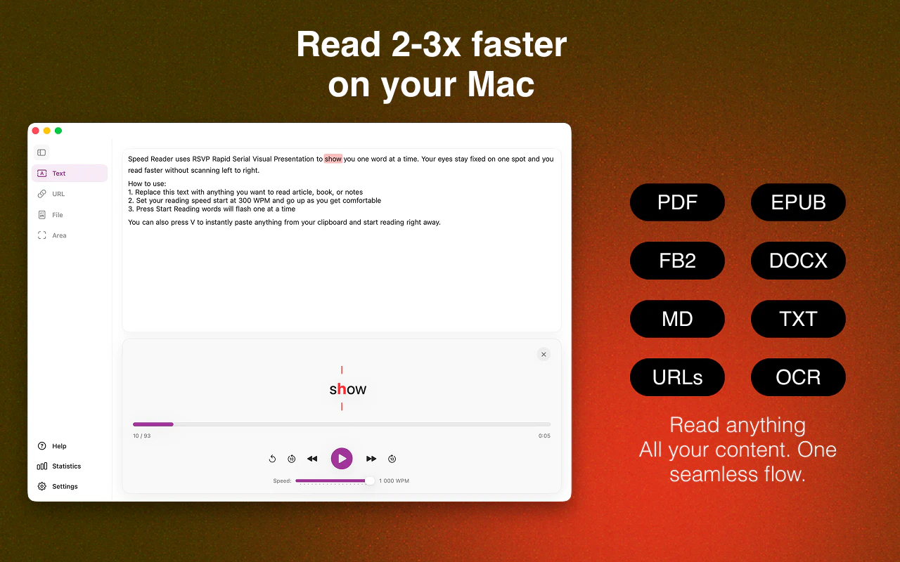 Speed Reader screenshot 1